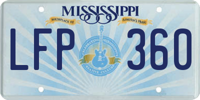 MS license plate LFP360