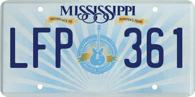 MS license plate LFP361