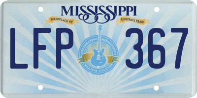 MS license plate LFP367