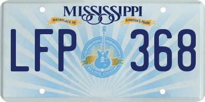 MS license plate LFP368
