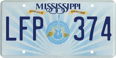 MS license plate LFP374