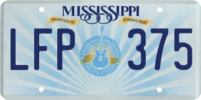 MS license plate LFP375
