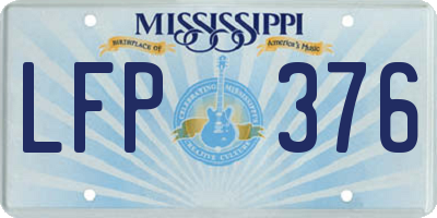 MS license plate LFP376