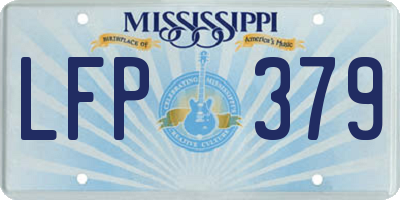 MS license plate LFP379