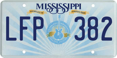 MS license plate LFP382