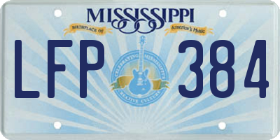 MS license plate LFP384