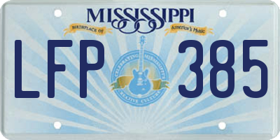 MS license plate LFP385