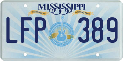 MS license plate LFP389
