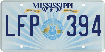MS license plate LFP394