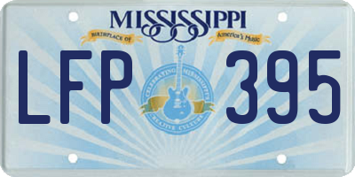 MS license plate LFP395