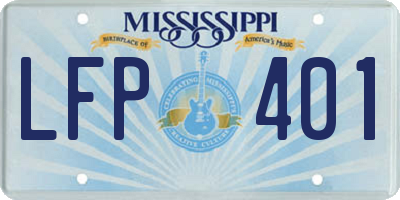 MS license plate LFP401