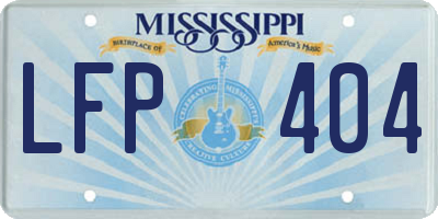 MS license plate LFP404