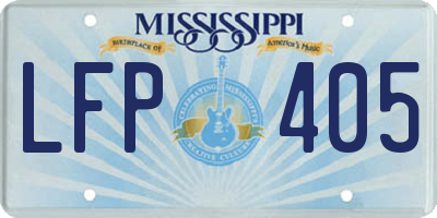 MS license plate LFP405