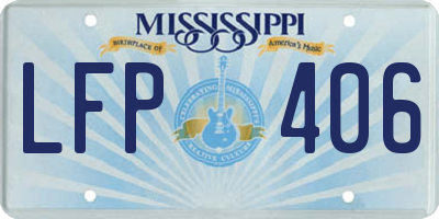 MS license plate LFP406