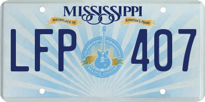 MS license plate LFP407
