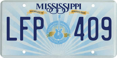 MS license plate LFP409