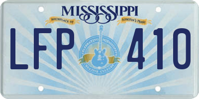 MS license plate LFP410