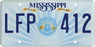 MS license plate LFP412