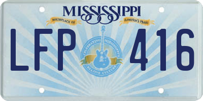 MS license plate LFP416