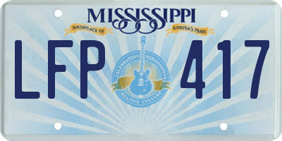 MS license plate LFP417