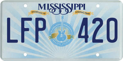 MS license plate LFP420
