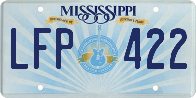 MS license plate LFP422