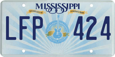 MS license plate LFP424