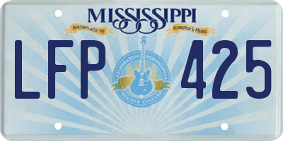 MS license plate LFP425