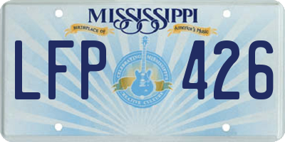 MS license plate LFP426