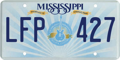 MS license plate LFP427