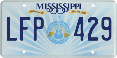 MS license plate LFP429