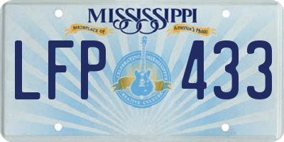 MS license plate LFP433