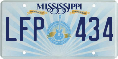 MS license plate LFP434