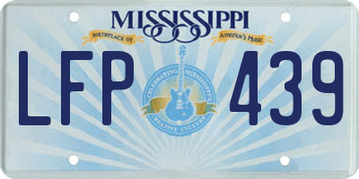 MS license plate LFP439
