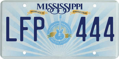 MS license plate LFP444