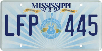 MS license plate LFP445