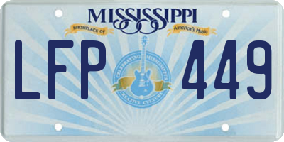 MS license plate LFP449
