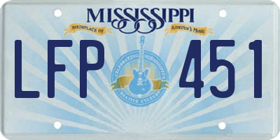 MS license plate LFP451