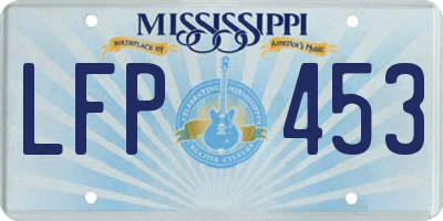 MS license plate LFP453