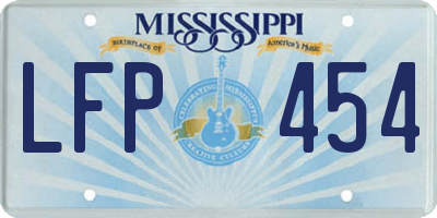 MS license plate LFP454