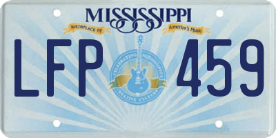 MS license plate LFP459