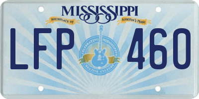 MS license plate LFP460