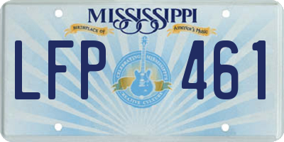 MS license plate LFP461
