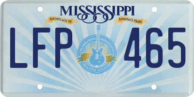 MS license plate LFP465