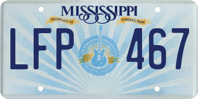 MS license plate LFP467