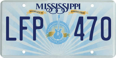 MS license plate LFP470
