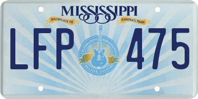 MS license plate LFP475