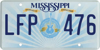 MS license plate LFP476