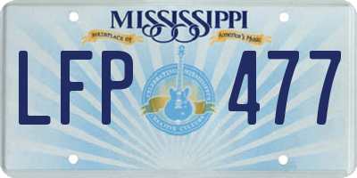 MS license plate LFP477