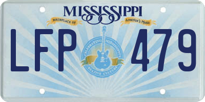 MS license plate LFP479